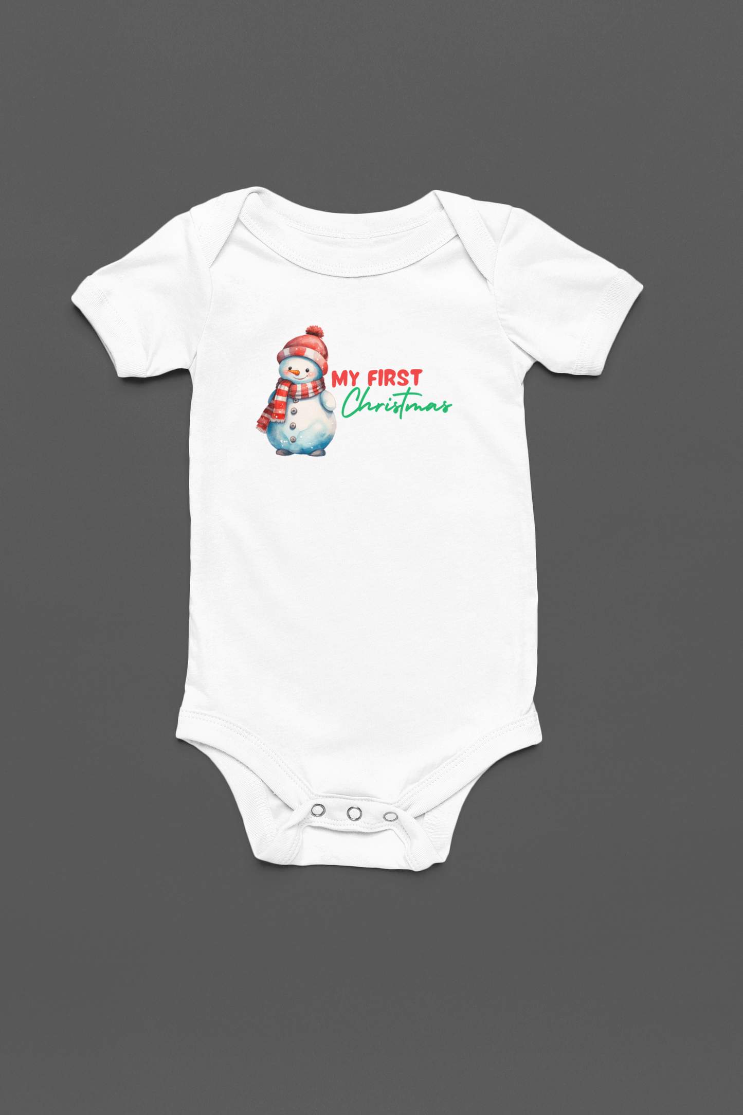 My First Christmas (Snowman Or Reindeer Option) - J&S Custom Prints