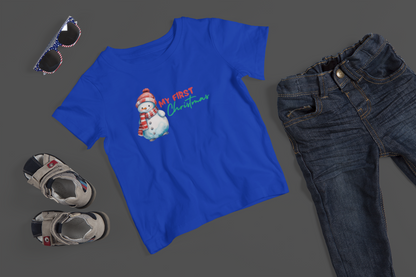 My First Christmas (Snowman Or Reindeer Option) - J&S Custom Prints