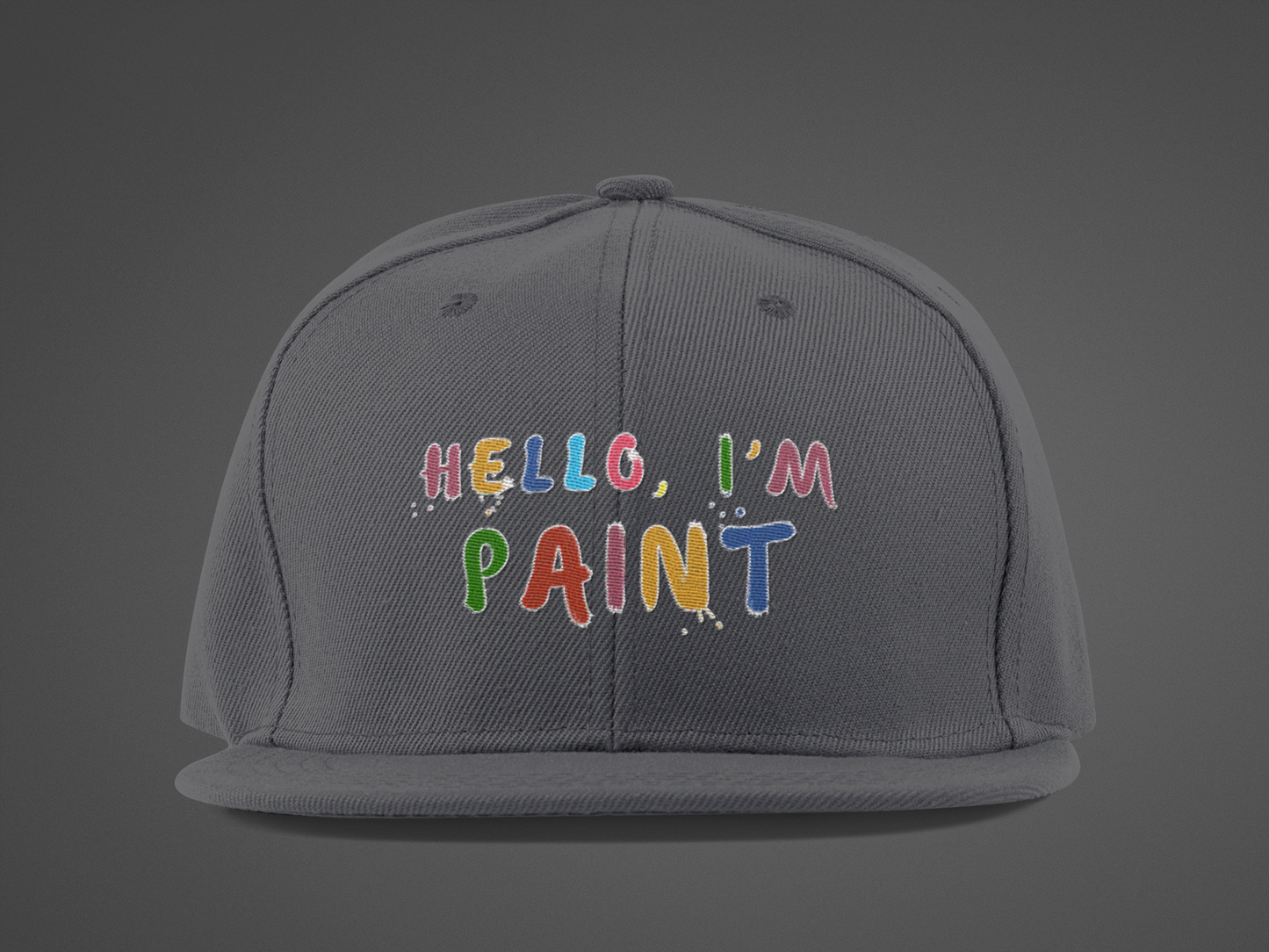 Matching Couple's Set -- Hello, I'm Paint (DTF Printed Hat)