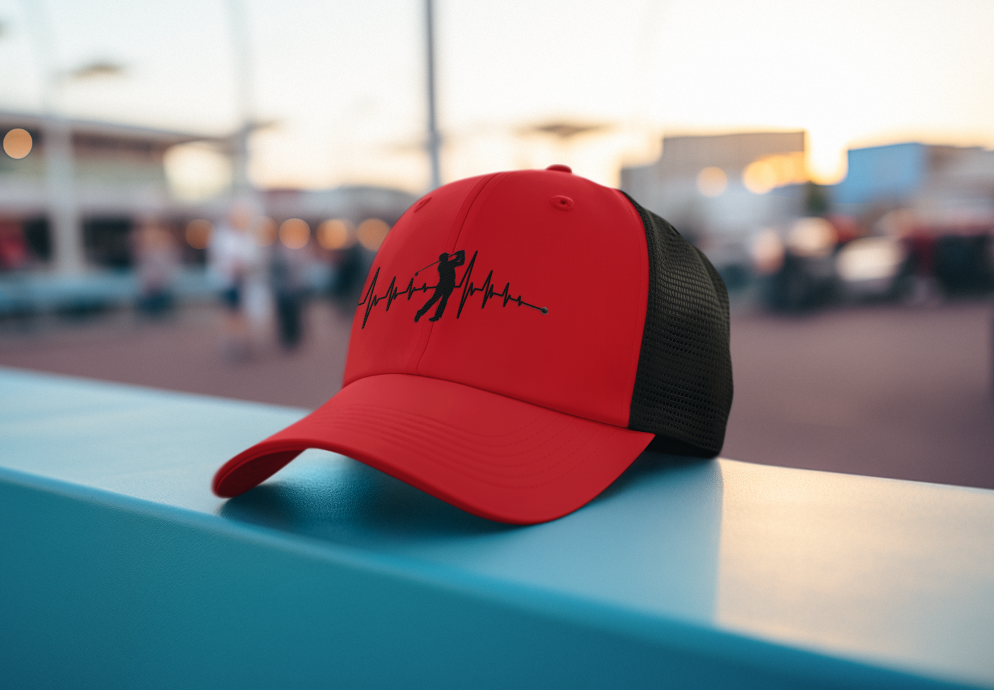 Golf Heartbeat (DTF Printed Hat)