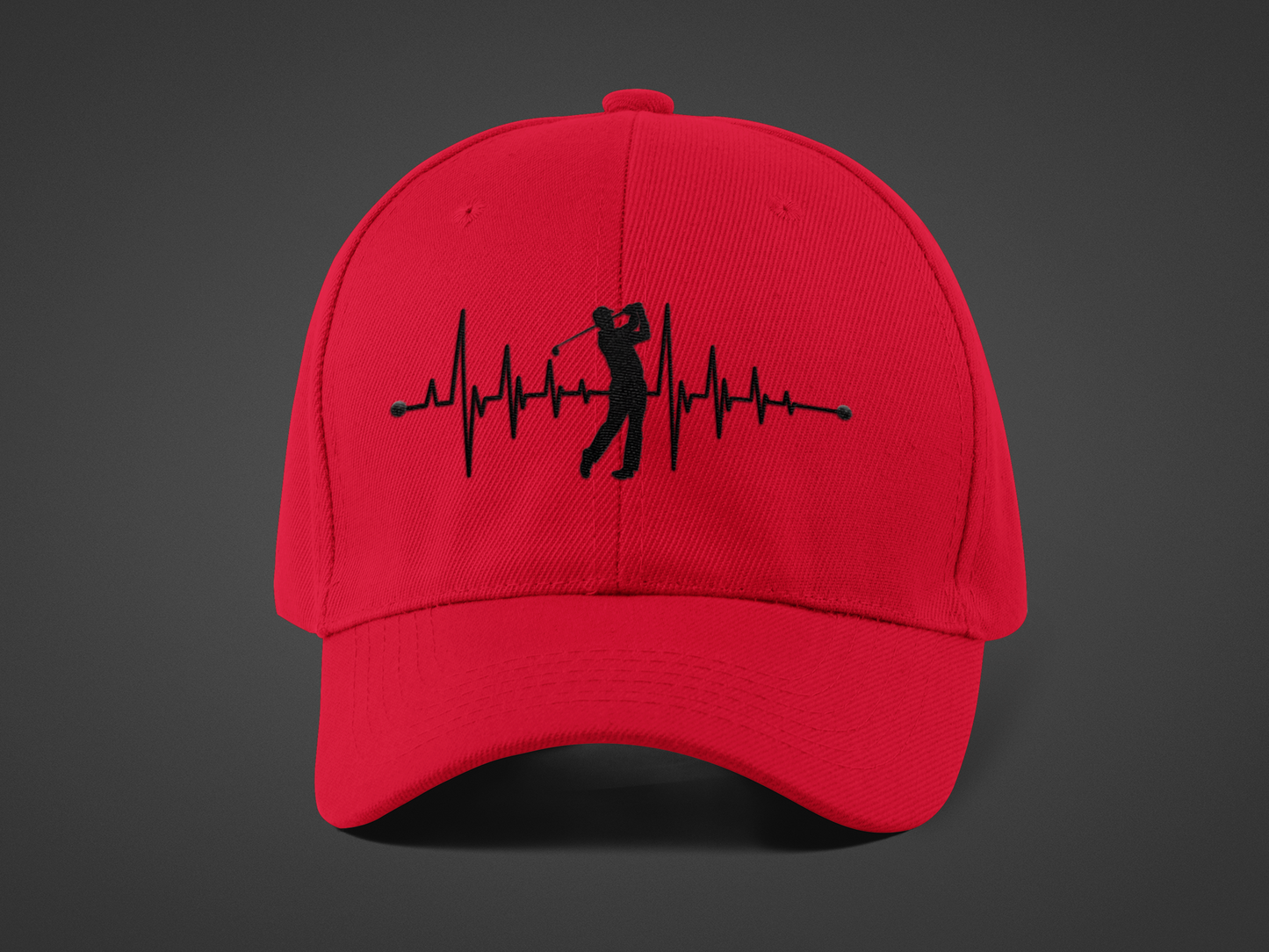 Golf Heartbeat (DTF Printed Hat)