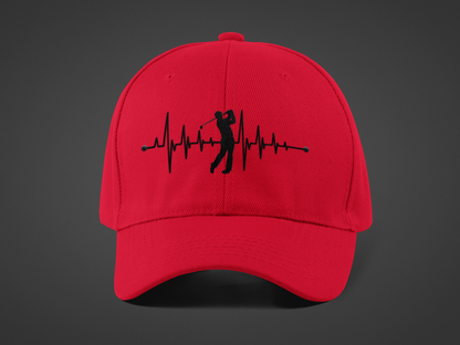 Golf Heartbeat (DTF Printed Hat)
