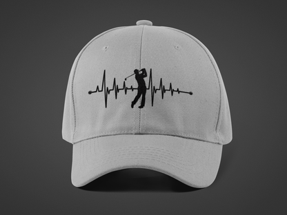 Golf Heartbeat (DTF Printed Hat)