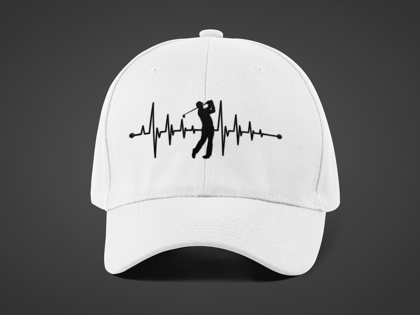 Golf Heartbeat (DTF Printed Hat)