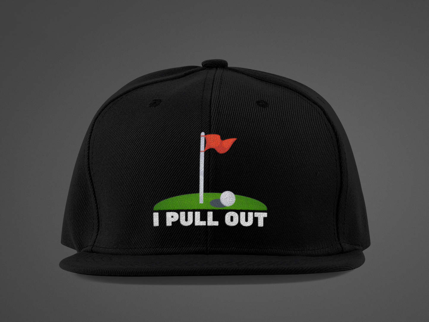 Golf -- "I Pull Out" [With Grass Turf] (DTF Printed Hat)