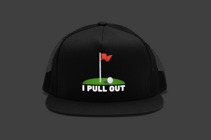 Golf -- "I Pull Out" [With Grass Turf] (DTF Printed Hat)