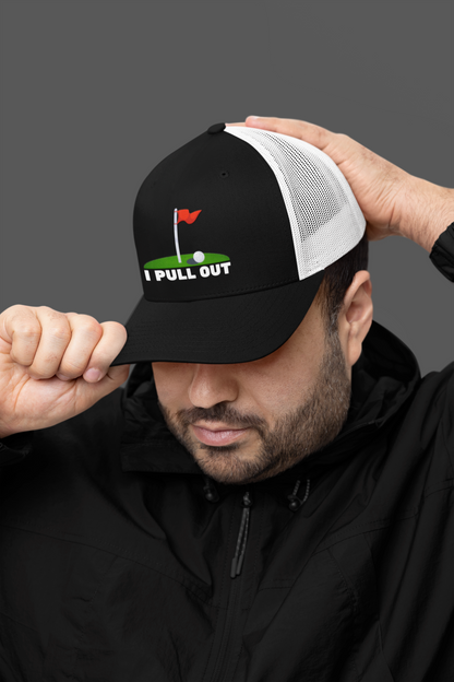 Golf -- "I Pull Out" [With Grass Turf] (DTF Printed Hat)