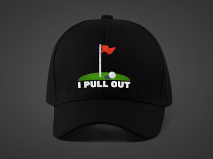 Golf -- "I Pull Out" [With Grass Turf] (DTF Printed Hat)