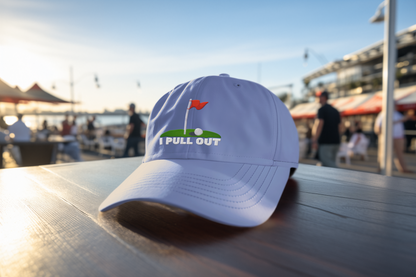Golf -- "I Pull Out" [With Grass Turf] (DTF Printed Hat)