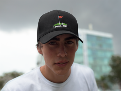 Golf -- "I Pull Out" [With Grass Turf] (DTF Printed Hat)