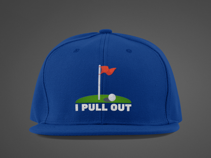 Golf -- "I Pull Out" [With Grass Turf] (DTF Printed Hat)