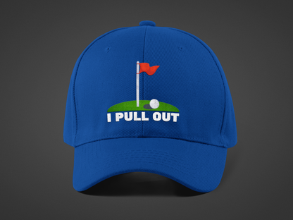 Golf -- "I Pull Out" [With Grass Turf] (DTF Printed Hat)