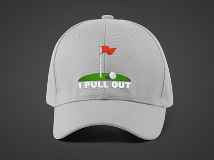 Golf -- "I Pull Out" [With Grass Turf] (DTF Printed Hat)