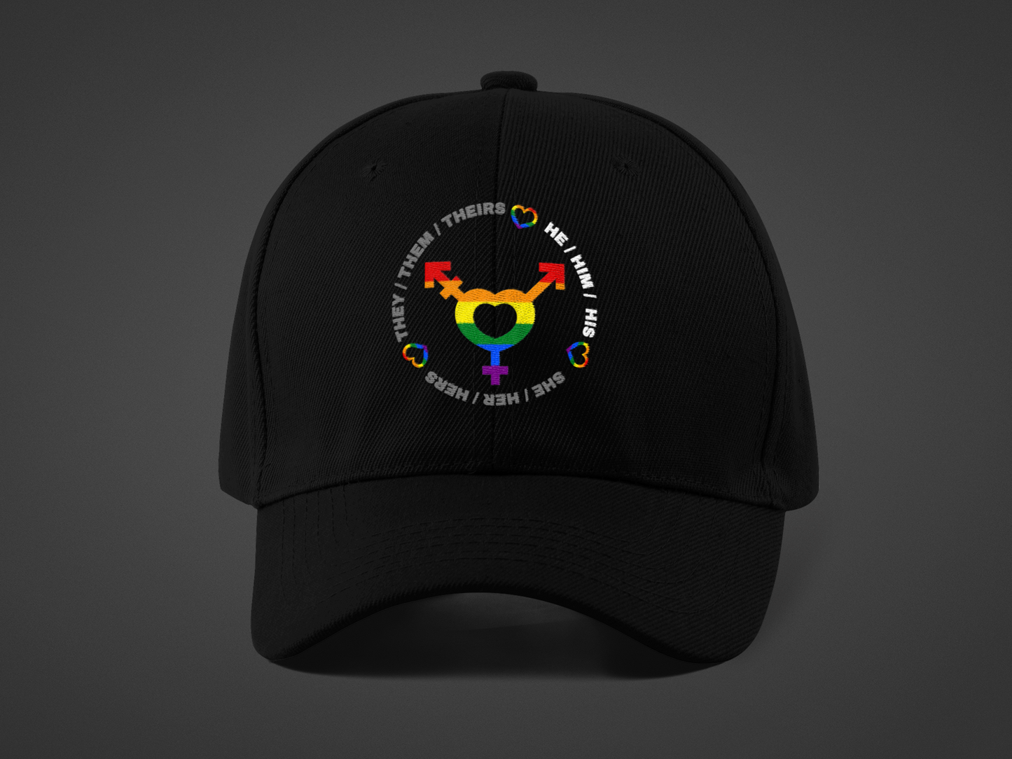 LGBTQ+ Pronouns (DTF Printed Hat)