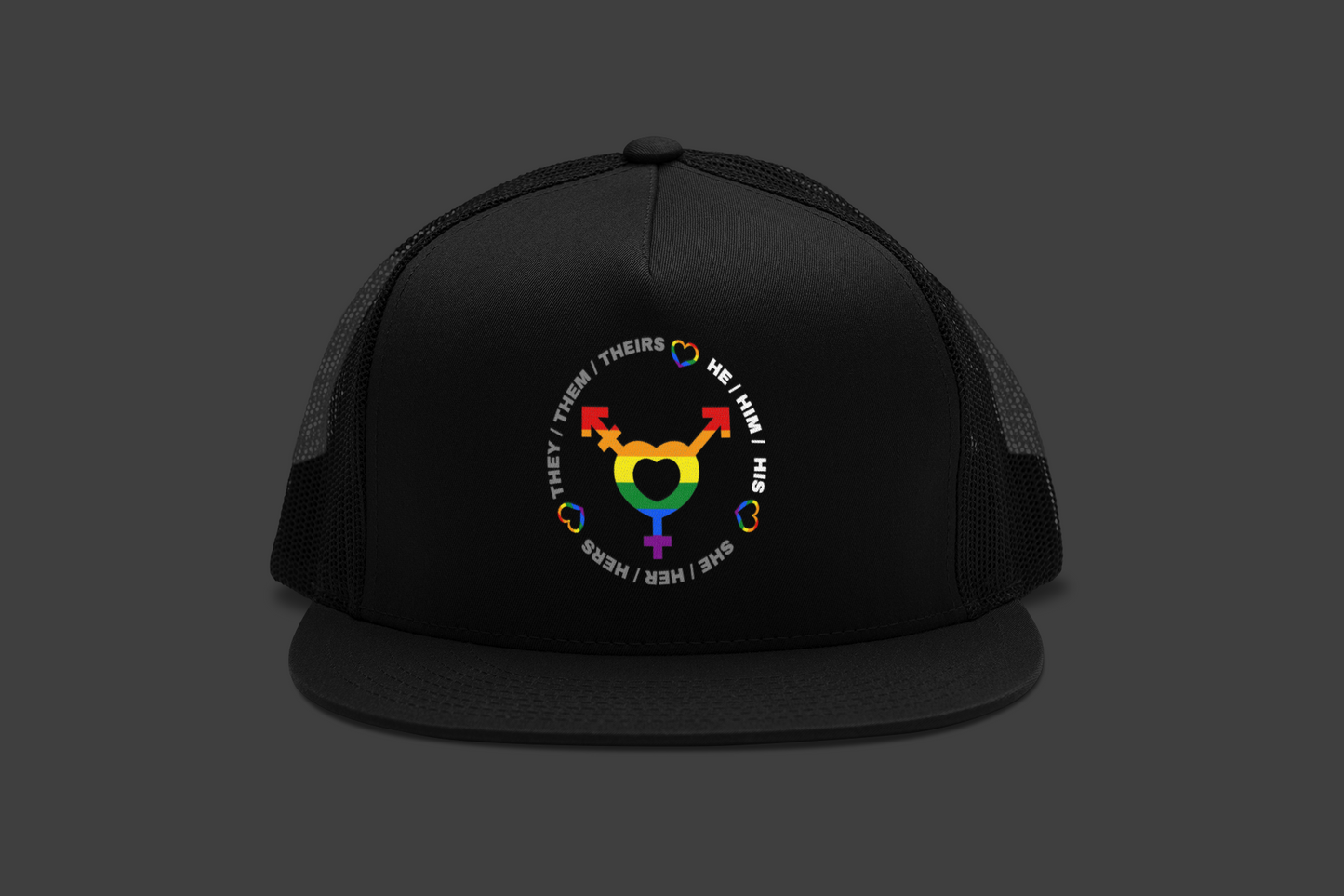 LGBTQ+ Pronouns (DTF Printed Hat)