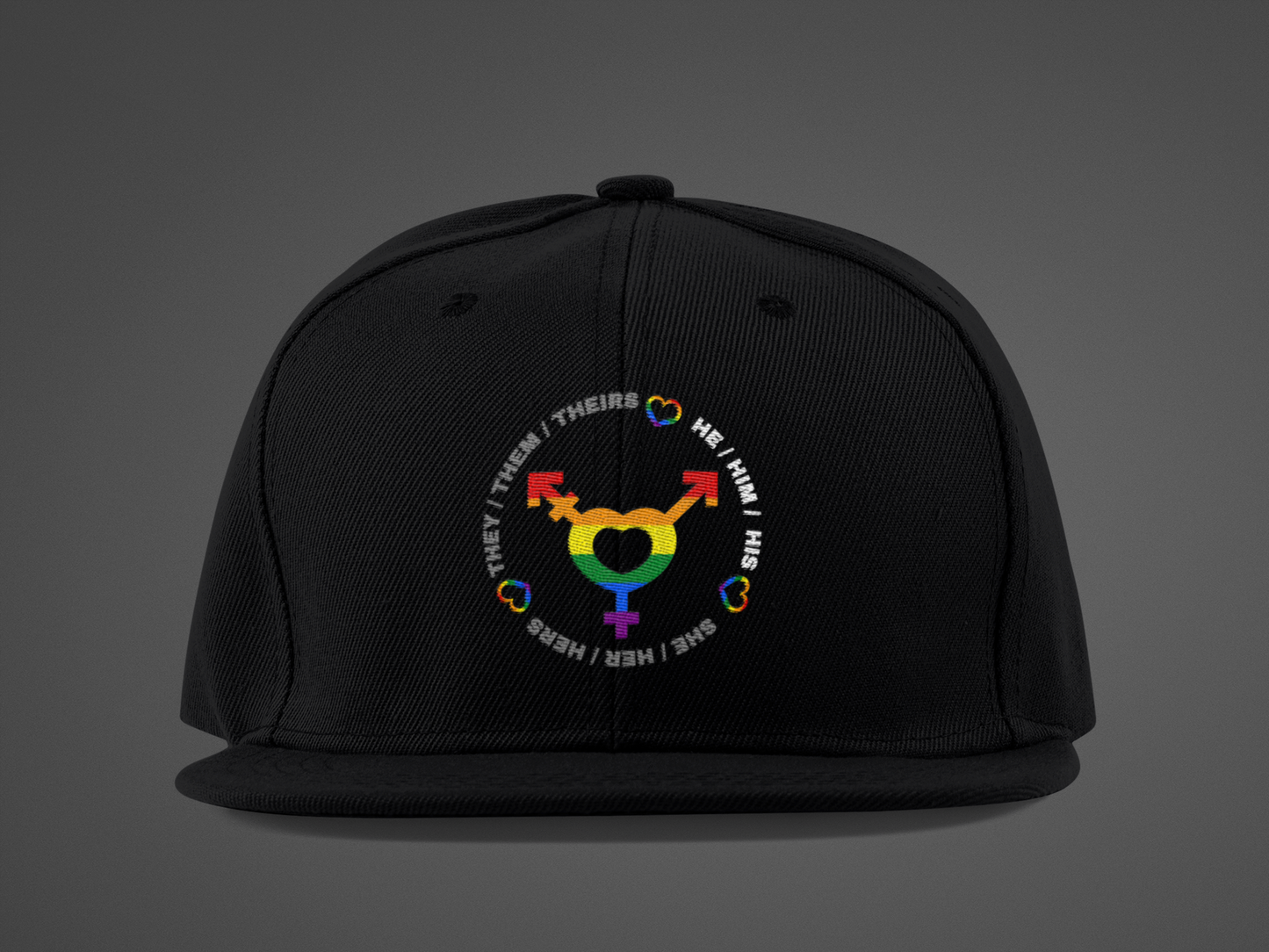LGBTQ+ Pronouns (DTF Printed Hat)