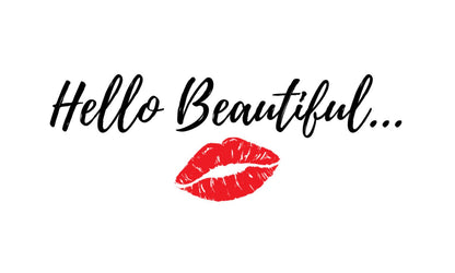 Mirror Message -- Hello Beautiful [with lips] (DTF Printed Hat)