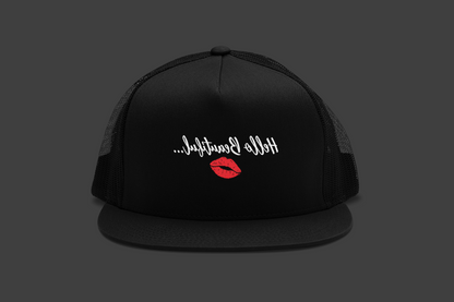 Mirror Message -- Hello Beautiful [with lips] (DTF Printed Hat)
