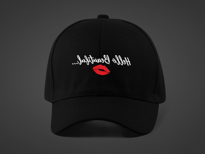 Mirror Message -- Hello Beautiful [with lips] (DTF Printed Hat)