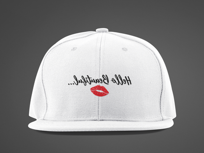 Mirror Message -- Hello Beautiful [with lips] (DTF Printed Hat)