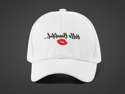 Mirror Message -- Hello Beautiful [with lips] (DTF Printed Hat)