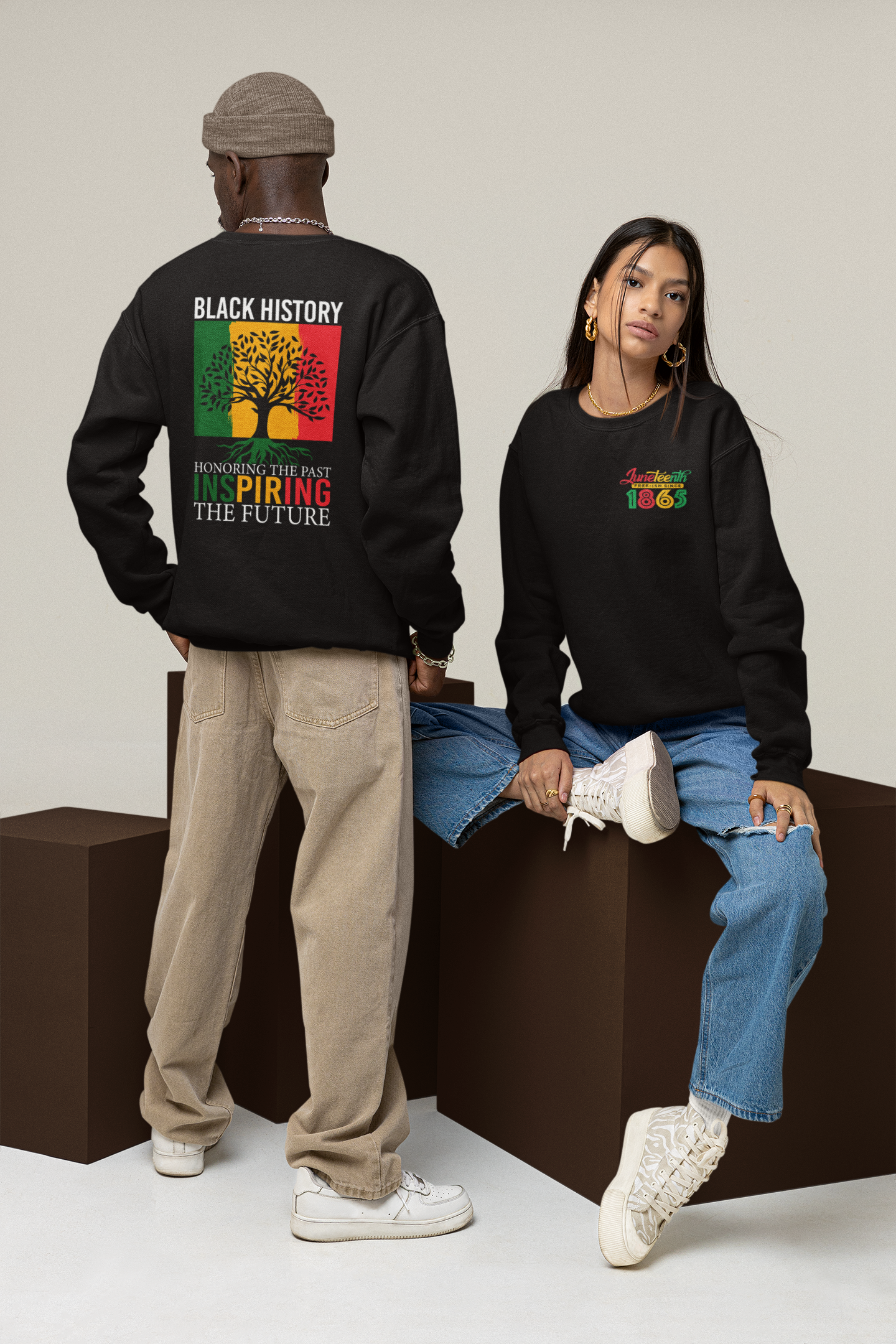 Juneteenth -- Inspiring (Adult Unisex Crewneck Sweatshirt)