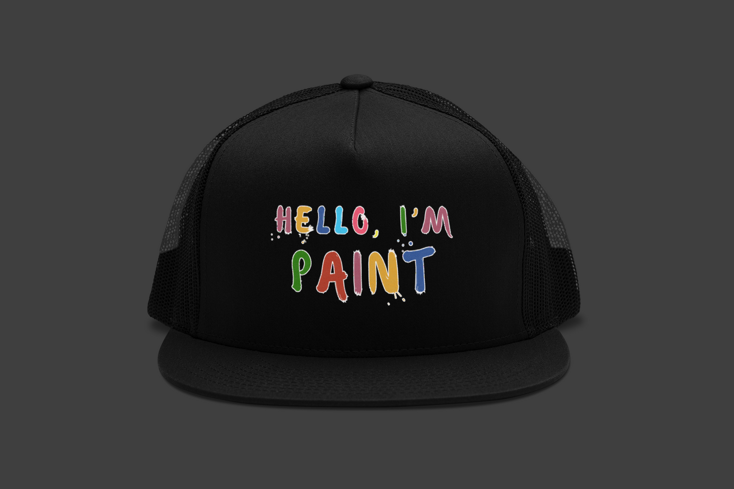 Matching Couple's Set -- Hello, I'm Paint (DTF Printed Hat)