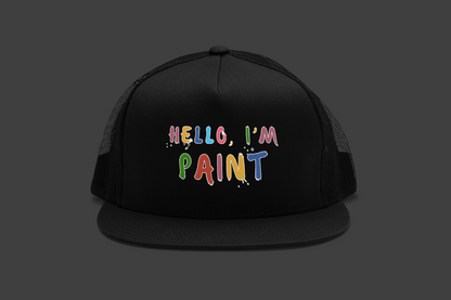 Matching Couple's Set -- Hello, I'm Paint (DTF Printed Hat)