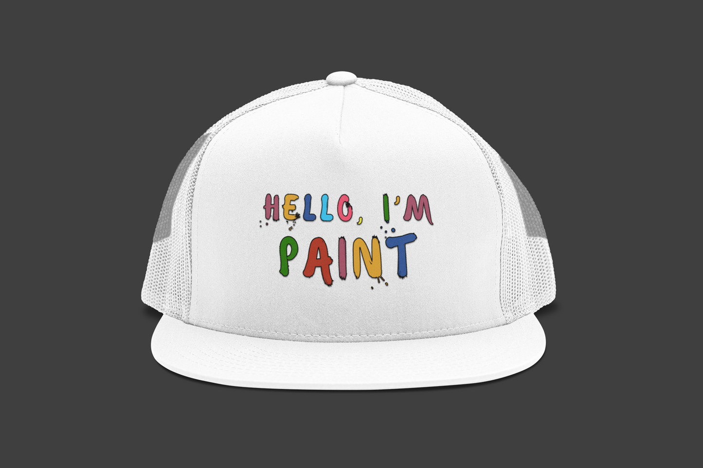 Matching Couple's Set -- Hello, I'm Paint (DTF Printed Hat)