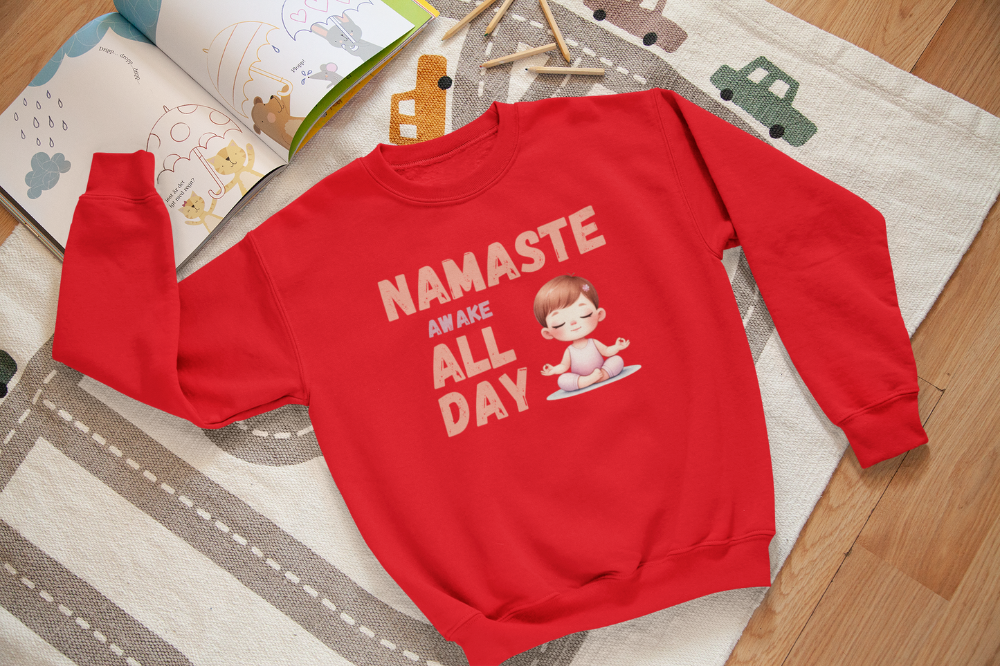Namaste Awake All Day (girl) - J&S Custom Prints