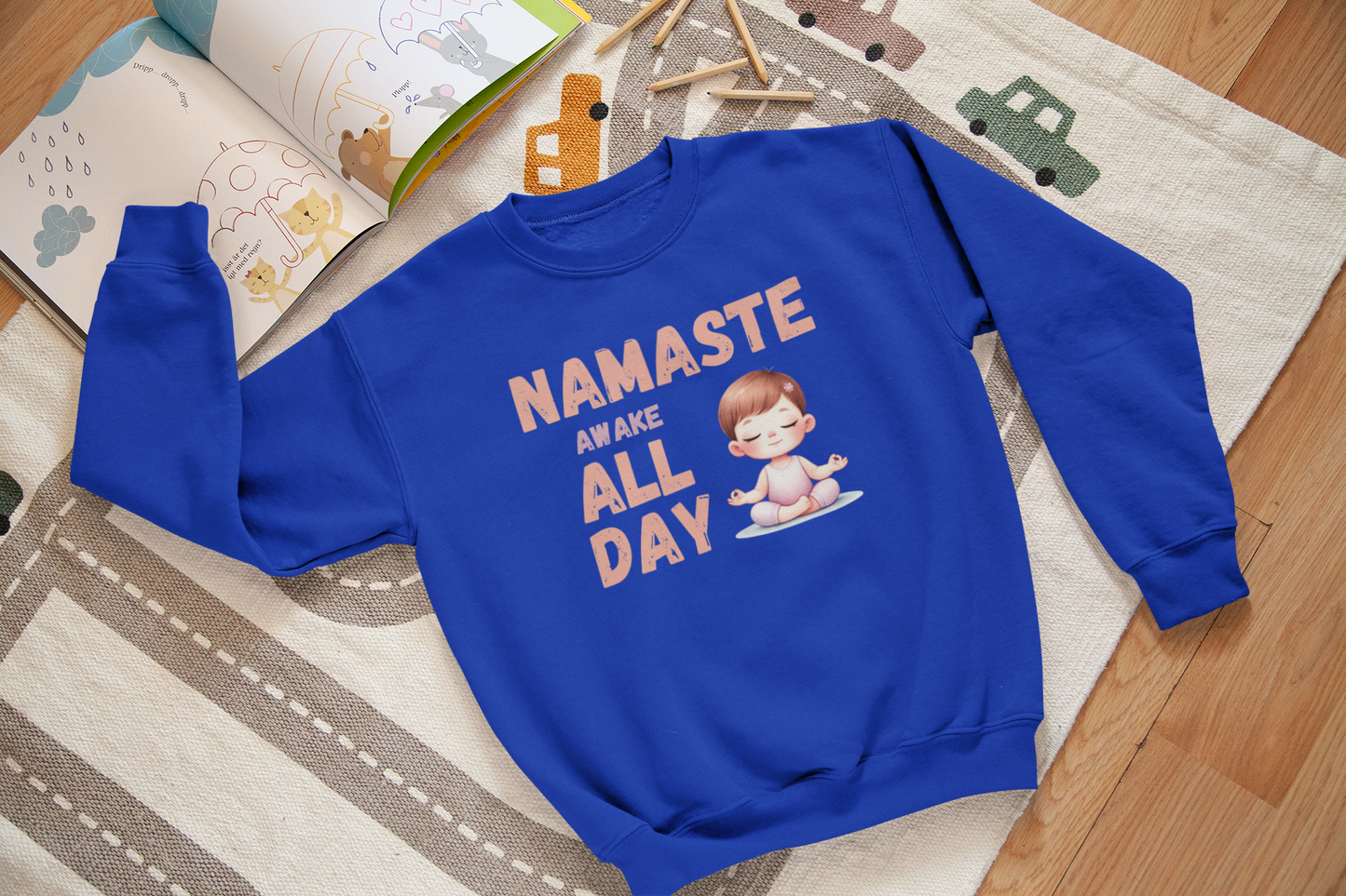 Namaste Awake All Day (girl) - J&S Custom Prints