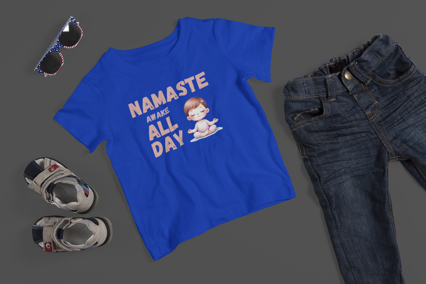 Namaste Awake All Day (girl) - J&S Custom Prints