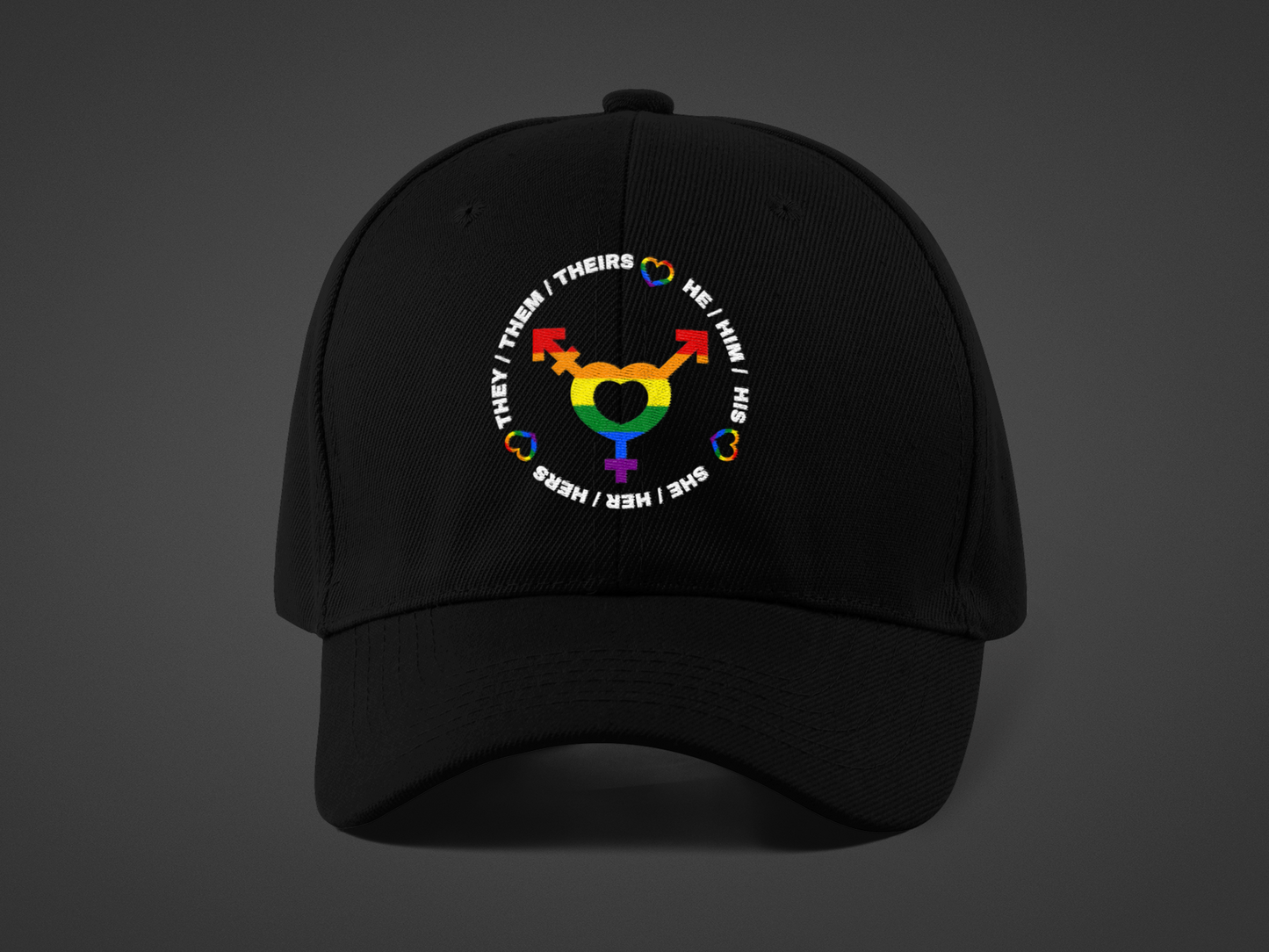 LGBTQ+ Pronouns (DTF Printed Hat)