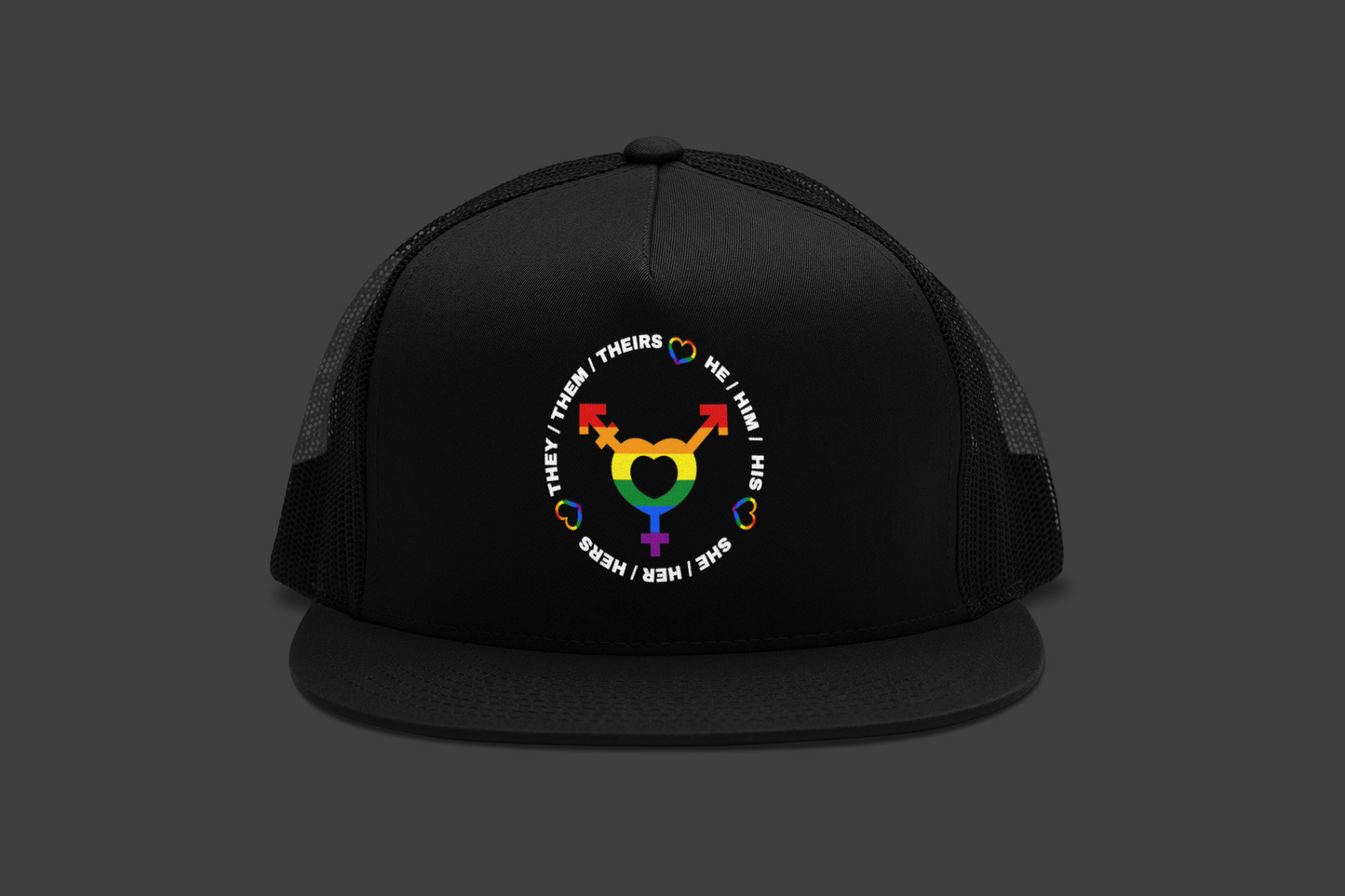 LGBTQ+ Pronouns (DTF Printed Hat)