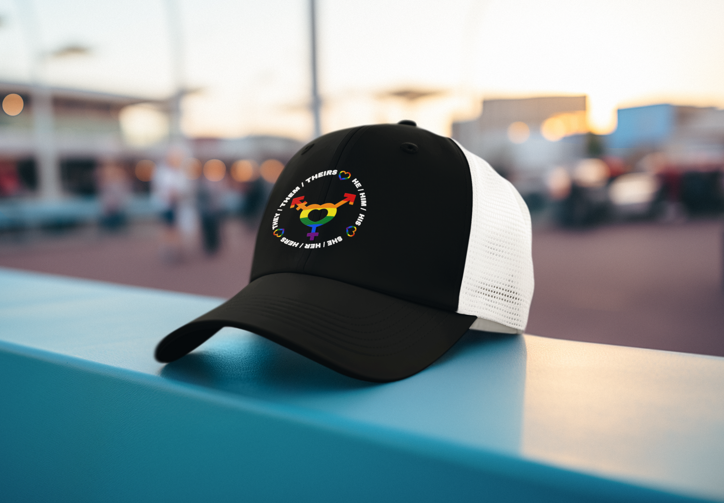 LGBTQ+ Pronouns (DTF Printed Hat)