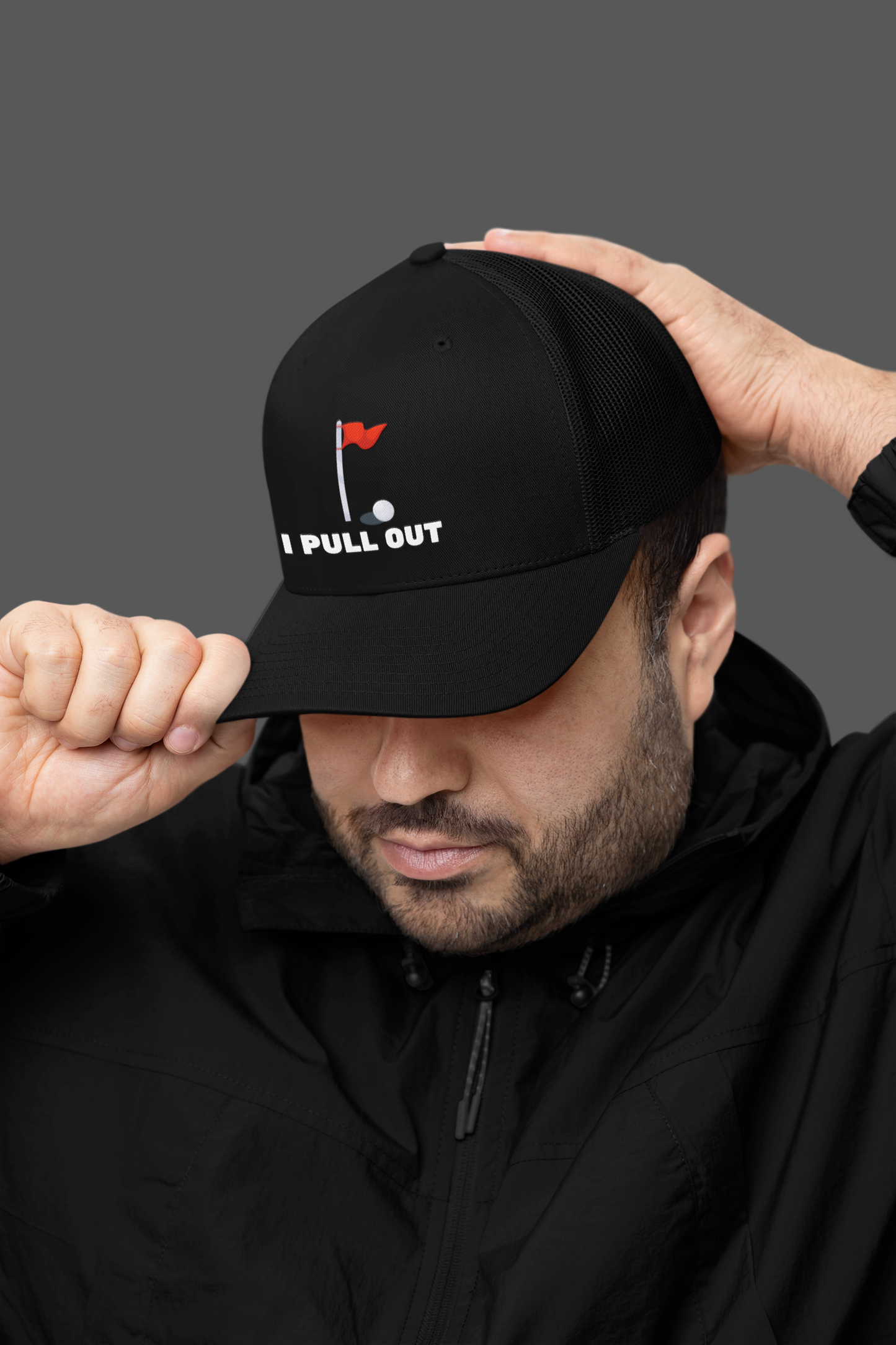 Golf -- "I Pull Out" [Without Grass Turf] (DTF Printed Hat)