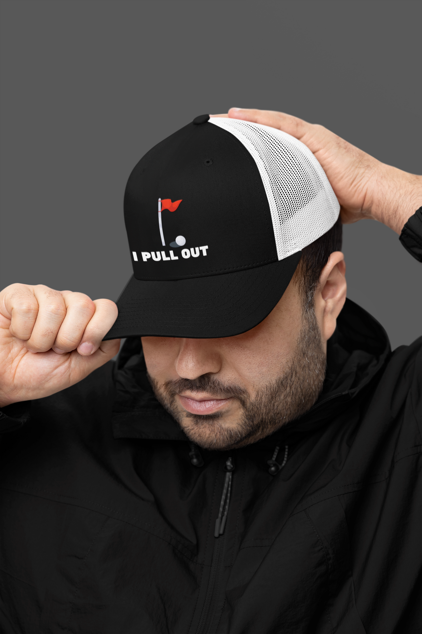 Golf -- "I Pull Out" [Without Grass Turf] (DTF Printed Hat)