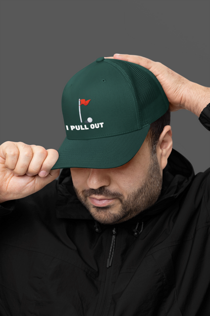 Golf -- "I Pull Out" [Without Grass Turf] (DTF Printed Hat)