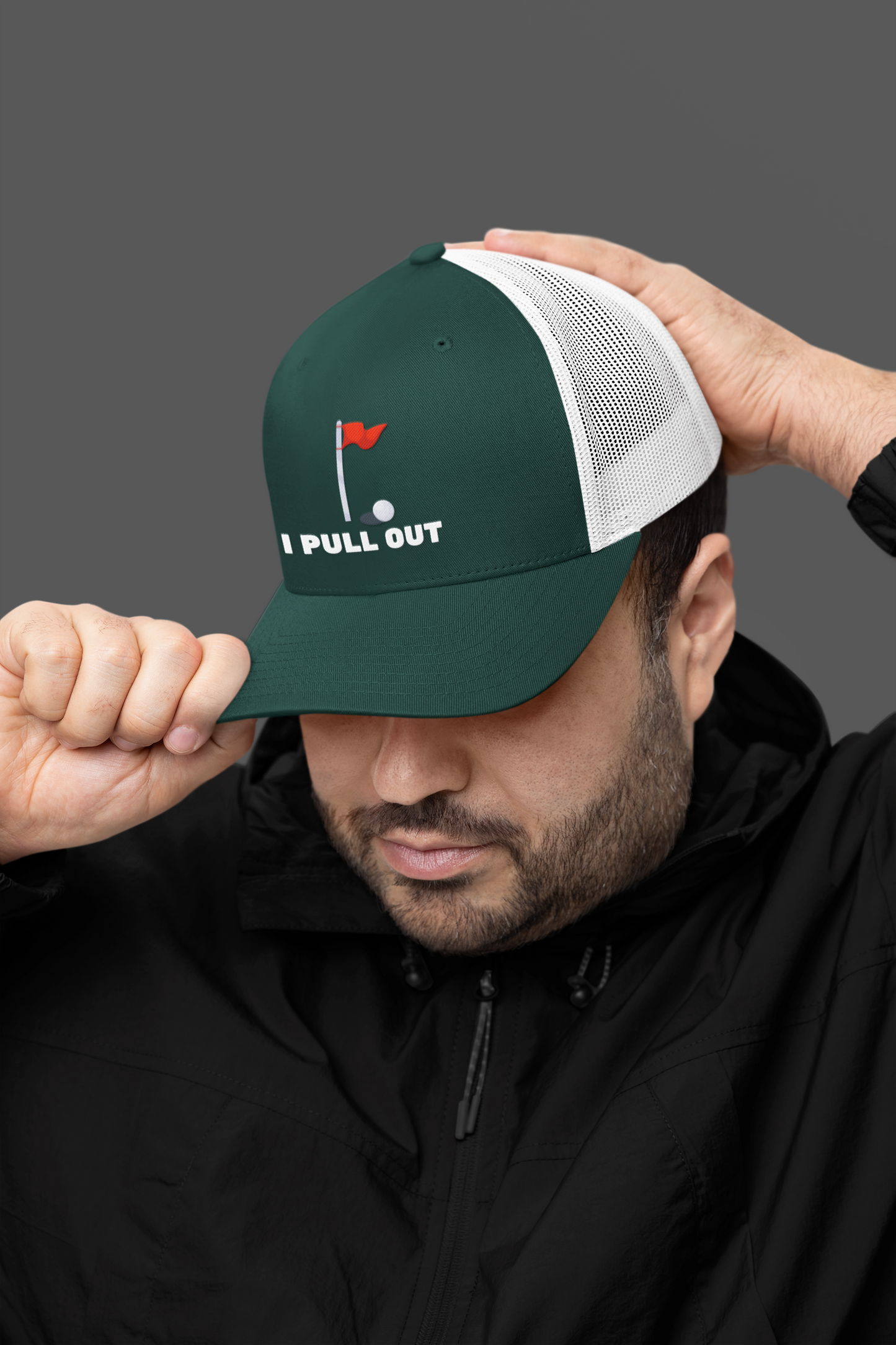 Golf -- "I Pull Out" [Without Grass Turf] (DTF Printed Hat)