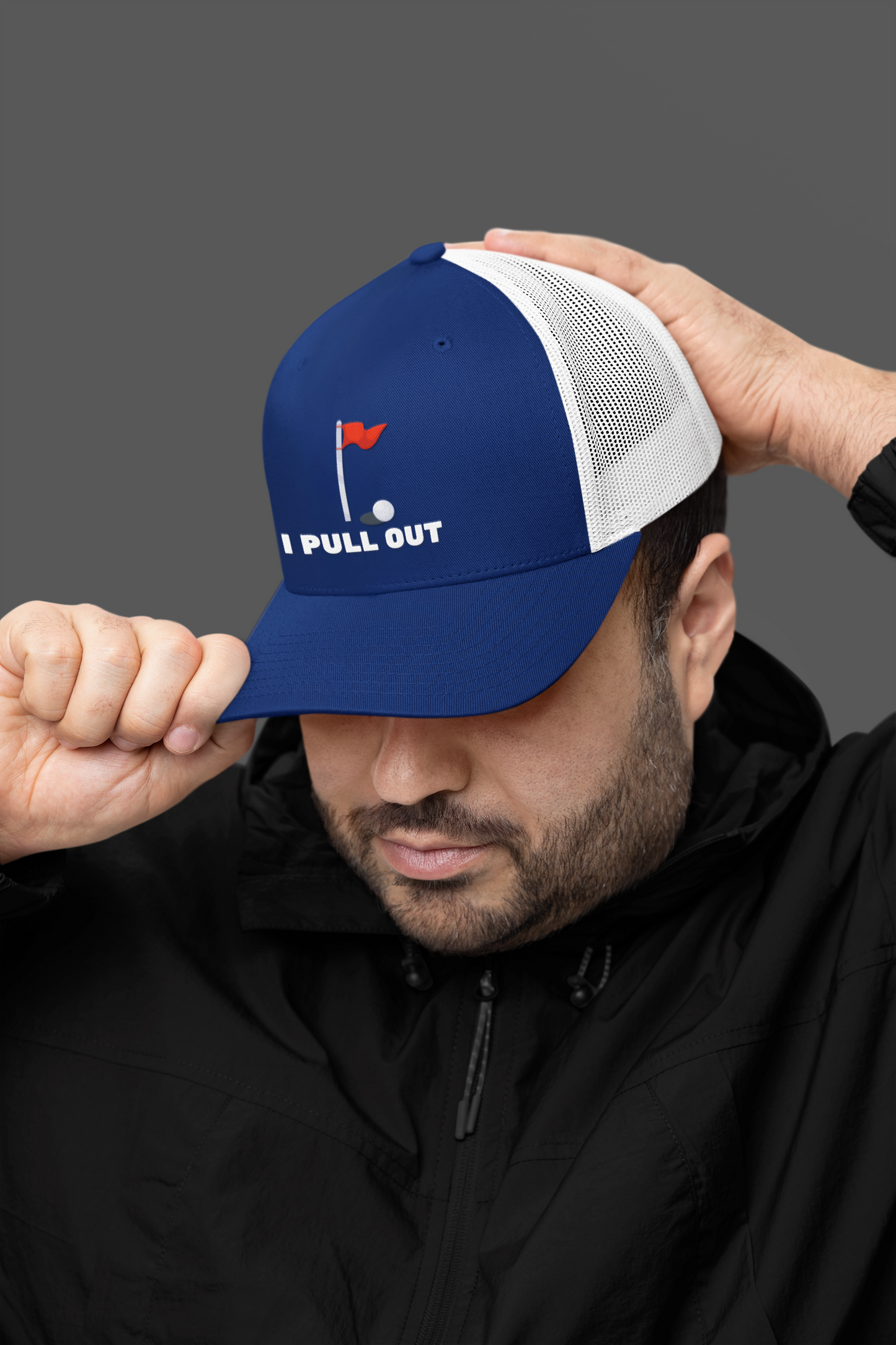 Golf -- "I Pull Out" [Without Grass Turf] (DTF Printed Hat)