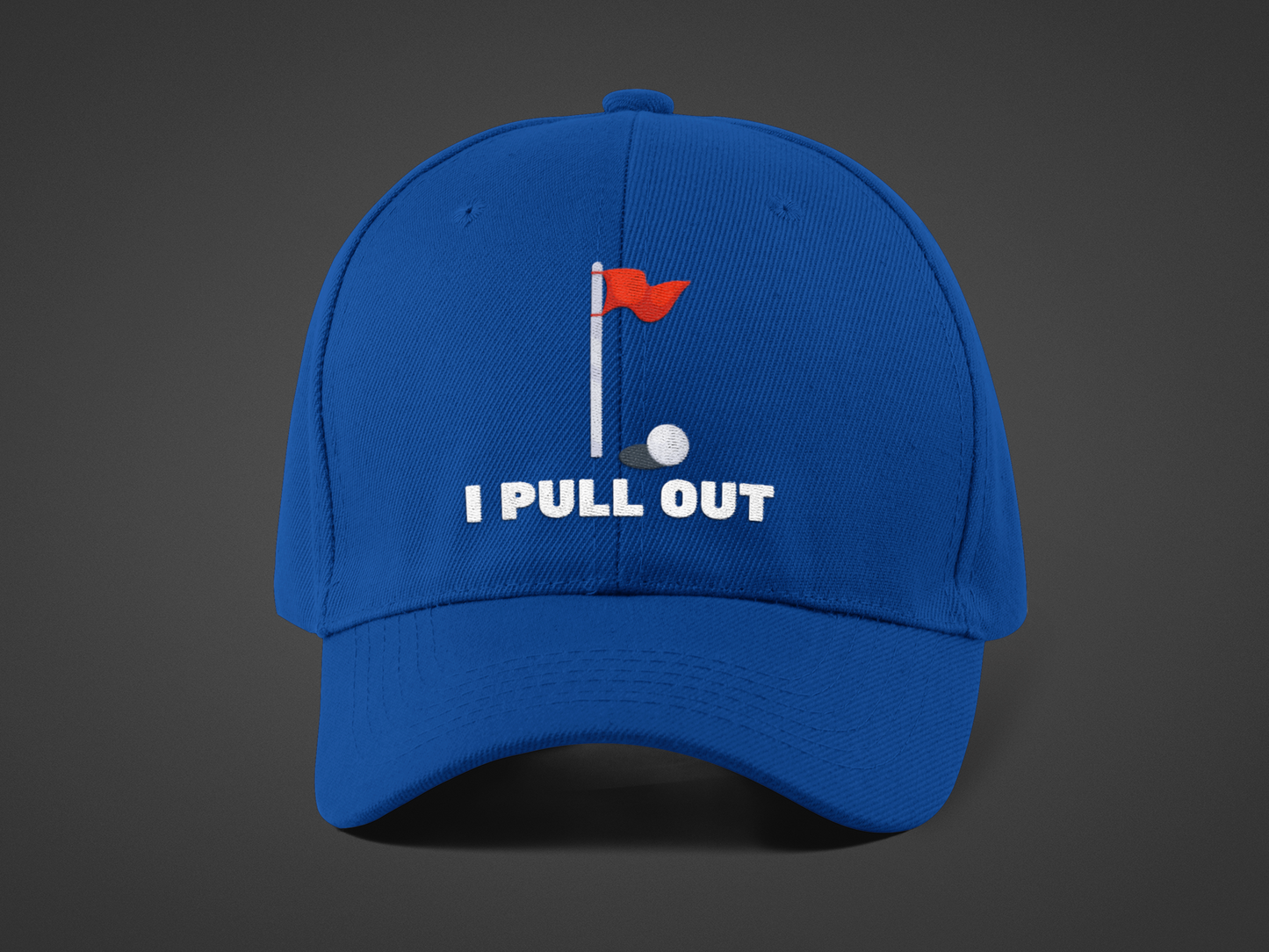 Golf -- "I Pull Out" [Without Grass Turf] (DTF Printed Hat)