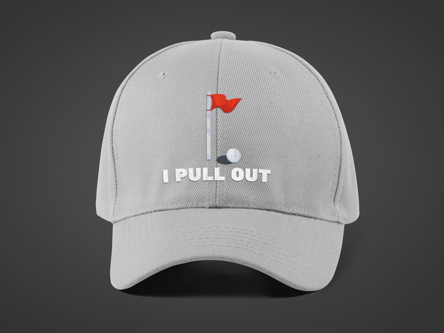 Golf -- "I Pull Out" [Without Grass Turf] (DTF Printed Hat)