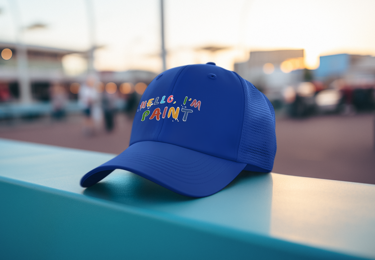 Matching Couple's Set -- Hello, I'm Paint (DTF Printed Hat)