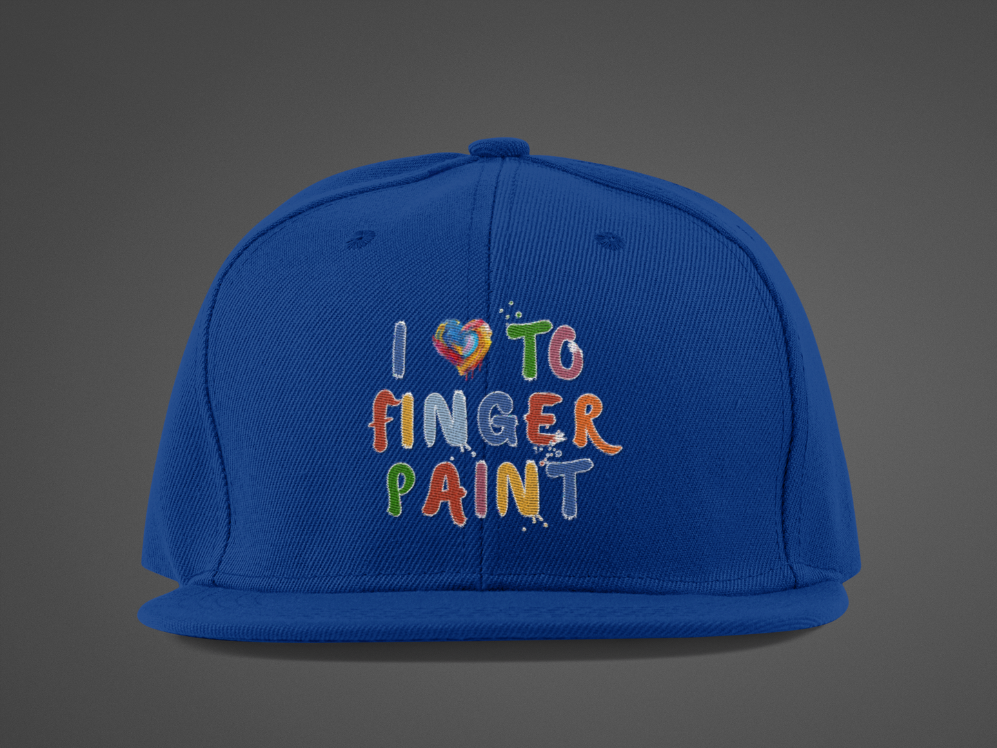 Matching Couple's Set -- I Love to Fingerpaint (DTF Printed Hat)