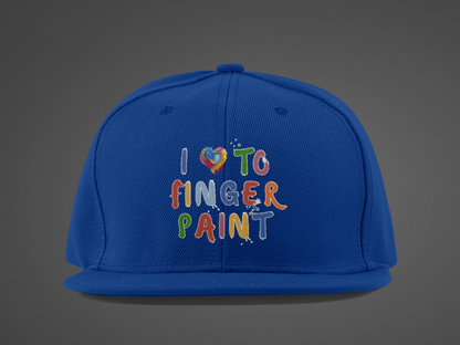 Matching Couple's Set -- I Love to Fingerpaint (DTF Printed Hat)
