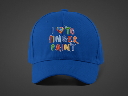 Matching Couple's Set -- I Love to Fingerpaint (DTF Printed Hat)