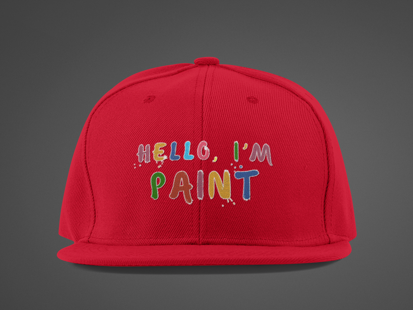 Matching Couple's Set -- Hello, I'm Paint (DTF Printed Hat)