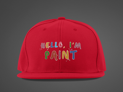 Matching Couple's Set -- Hello, I'm Paint (DTF Printed Hat)
