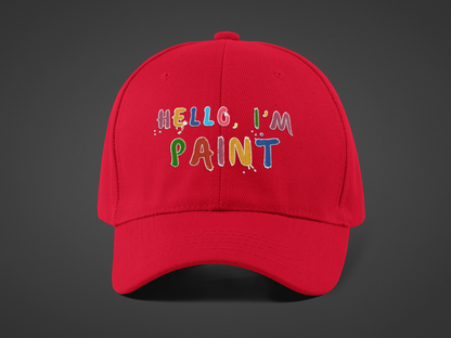 Matching Couple's Set -- Hello, I'm Paint (DTF Printed Hat)
