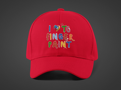 Matching Couple's Set -- I Love to Fingerpaint (DTF Printed Hat)